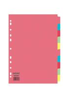 ValueX Divider 10 Part A4 155gsm Card Assorted Colours