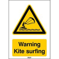 ISO Safety Sign - Warning , Kite surfing ,