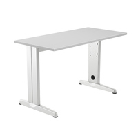 MESA DE OFICINA SERIE METAL 120X60 BLANCO / GRIS