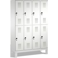 EVOLO cloakroom locker, double tier, with feet