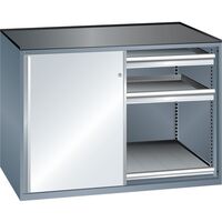 Sliding door cupboard, max. load of pull-out shelf 200 kg