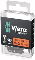 Bit Impaktor 1/4" DIN 3126 C6,3 PZ2x25mm 10er Pack Wera