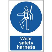Wear safety harness sign