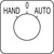 Bezeichnungsschild für Nockenschalter HAND-O-AUTO, 45x45mm