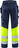 High Vis Green Handwerkerhose Kl.1, 2640 GPLU Warnschutz-gelb/marine - Rückansicht