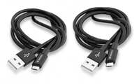 Verbatim MicroUSB - USB-A adat- és töltőkábel 100cm fekete, 2db (48874)