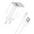 Fast charger Foneng 1x USB QC3.0 EU46 + USB Lightning cable