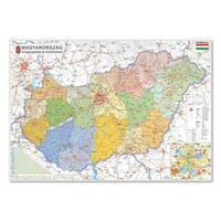 Térkép STIEFEL Magyarország közigazgatása 100 x70 cm alukeretes tűzhető