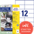 Etiketten, Home Office, Kleinpackung, A4 mit ultragrip, Adressaufkleber, 105 x 48 mm, 10 Bogen/120 Etiketten, weiß