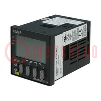 Timer; Range: 0,01s÷9999h; SPDT; 12÷24VDC; 250VAC/5A; Display: LED