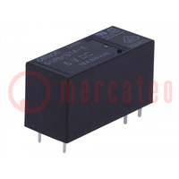 Relay: electromagnetic; SPST; Ucoil: 6VDC; Icontacts max: 16A; PCB