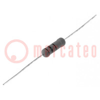 Resistor: wire-wound; THT; 5.1Ω; 3W; ±5%; Ø5.5x16mm; 400ppm/°C