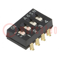 Switch: DIP-SWITCH; Poles number: 4; ON-OFF; 0.025A/24VDC; Pos: 2
