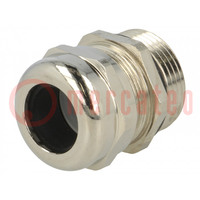 Cable gland; PG16; IP68; brass; Body plating: nickel