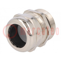 Cable gland; M32; 1.5; IP68; brass; Body plating: nickel