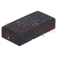 Converter: DC/DC; 15W; Uin: 40÷160V; Uout: 15VDC; Iout: 1A; 2"x1"