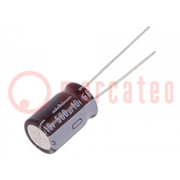 Kondensator: elektrolityczny; low ESR; THT; 560uF; 10VDC; Ø10x16mm