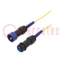 Cables de conexión de fibra óptica; PIN: 1; con bayoneta; 10m