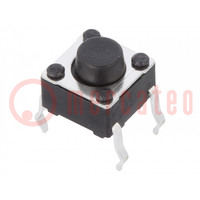 Microswitch TACT; SPST-NO; Pos: 2; 0.05A/12VDC; SMT; none; 1.3N