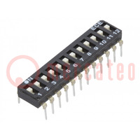 Switch: DIP-SWITCH; Poles number: 12; OFF-ON; 0.025A/24VDC; Pos: 2