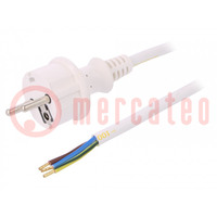 Cable; 3x1.5mm2; CEE 7/7 (E/F) plug,wires,SCHUKO plug; PVC; 2m