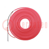 NEON LED tape; red; 2835; 24V; LED/m: 120; 6mm; IP65; 8W/m; Thk: 12mm
