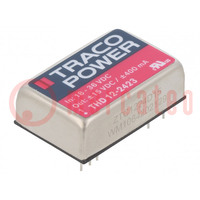 Converter: DC/DC; 12W; Uin: 18÷36V; Uout: 15VDC; Uout2: -15VDC; DIP24