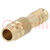 Connector; connector pipe; 0÷35bar; brass; NW 7,2,hose 9mm