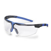 uvex Schutzbrille i-3, Rahmen: anthrazit/blau, Scheibe: PC farblos