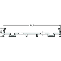 Produktbild zu GUTMANN Grundprofil P 2011/100 N, L=6000 mm, Aluminium blank