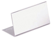 DURABLE 805519 PORTANOMBRES DE MESA L-STAND (ACRÍLICO, 52 X 100 MM) 10 PIEZAS, TRANSPARENTE