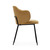 Chaise Yunia en velours moutarde avec pieds en acier finition peinture noire