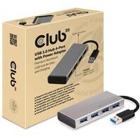 Club3D USB-Hub USB 3.0 Typ A > 4x USB 3.0 Typ A mit Netzteil retail