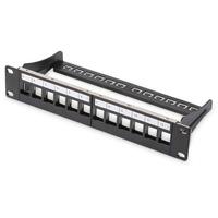 DIGITUS Patchpanel 1HE 12-Port Modular schw.