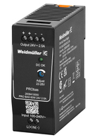 Weidmüller PRO BAS 60W 24V 2.5A alimentatore per computer Nero