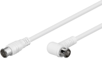 Goobay 67347 câble coaxial 1,5 m F plug Blanc