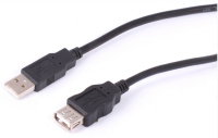 Uniformatic 1.8m USB 2.0 A m/f câble USB 1,8 m USB A Noir