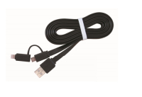 Gembird CC-USB2-AMLM2-1M cable USB USB A Micro-USB B/Lightning Negro