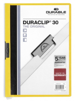 Durable Duraclip 30 protège documents Transparent, Jaune PVC