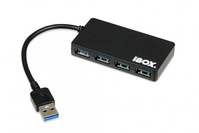 iBox IUH3F56 huby i koncentratory USB 3.2 Gen 1 (3.1 Gen 1) Type-A 5000 Mbit/s Czarny