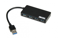 iBox IUH3F56 hub de interfaz USB 3.2 Gen 1 (3.1 Gen 1) Type-A 5000 Mbit/s Negro