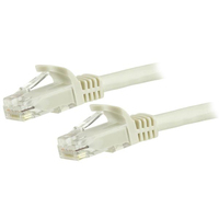 StarTech.com 1.5m CAT6 Ethernet Cable - White CAT 6 Gigabit Ethernet Wire -650MHz 100W PoE RJ45 UTP Network/Patch Cord Snagless w/Strain Relief Fluke Tested/Wiring is UL Certifi...