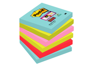Post-It 654-6SS-MIA note paper Square Aqua colour, Lime, Pink, Red 90 sheets Self-adhesive