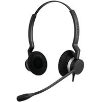 Jabra Biz 2300 Duo Headset Bedraad Hoofdband Kantoor/callcenter Bluetooth Zwart