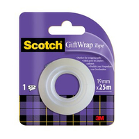 Scotch GIFTWRAPR cinta adhesiva 25 m Transparente