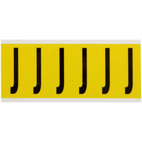 Brady 3450-J etiket Rechthoek Verwijderbaar Zwart, Geel 6 stuk(s)