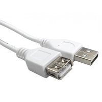 Cables Direct 99CDL2-020ST-WT USB cable 0.25 m USB 2.0 USB A White