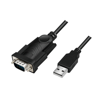 LogiLink AU0048A Serien-Kabel Schwarz 1,5 m USB A DB-9