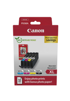 Canon 6443B008 tintapatron 4 dB Eredeti Nagy (XL) kapacitású Fekete, Cián, Magenta, Sárga