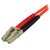 StarTech.com 50FIBLCST5 kabel optyczny 5 m LC ST OM2 Czerwony
